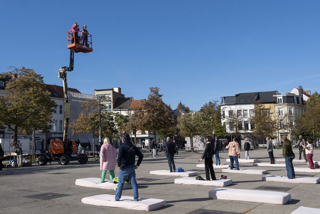 Kunstactie daklozen Sint-Jansplein Noortje Palmers