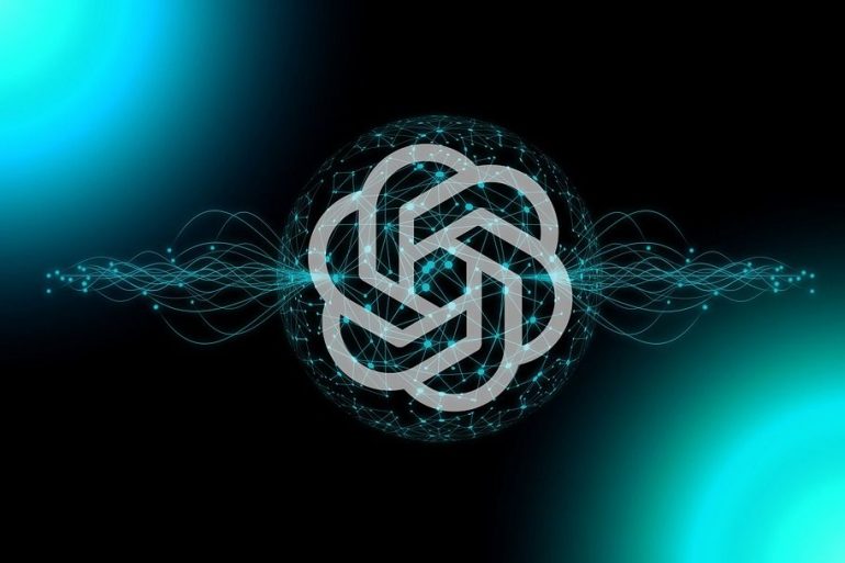 Het logo van OpenAI, het bedrijf achter ChatGPT