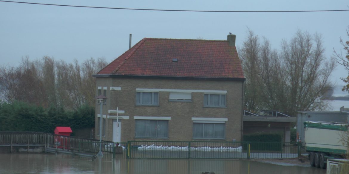 Huis in overstromingsgebied