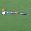 Hockeystick en bal op waterveld