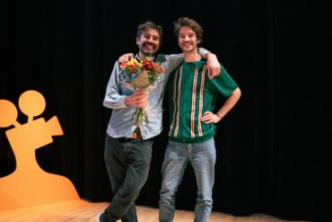 Michiel Geluykens en Manual Janssens, winnaars van de Humo Award op het Kortfilmfestival 2024