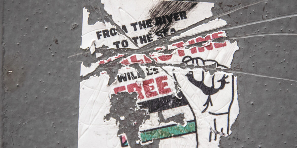 doorkraste free Palestina sticker