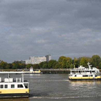 Foto boten in de schelde