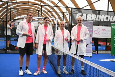 groepsfoto van eerste wedstrijd van de padelmarathon