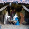 foto van een kerststal