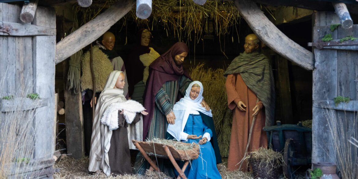 foto van een kerststal