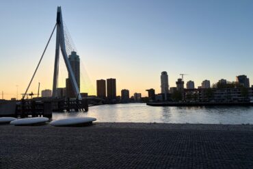 Rotterdam skyline met Erasmusbrug