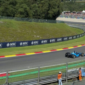 F1-wagens tijdens Grand Prix in België