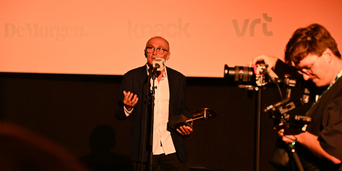 Danny Boyle tijdens awarduitreiking