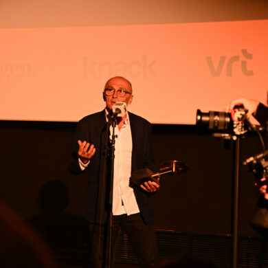 Danny Boyle tijdens awarduitreiking